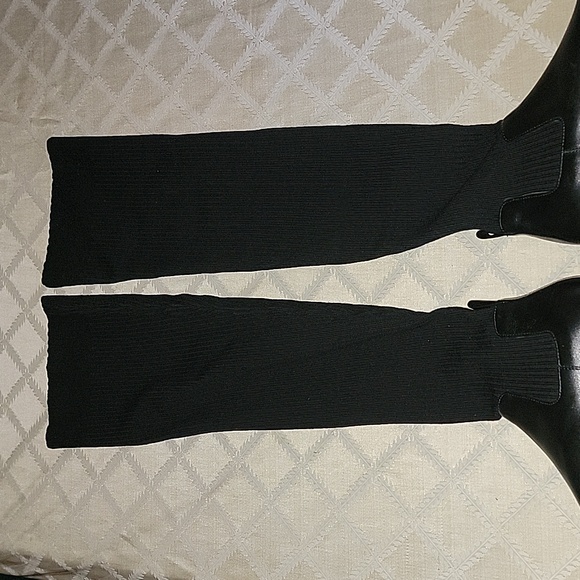 TAMARA MELLON x KARLA WELCH BLACK "RALLY CRY " OVER THE KNEE SOCK BOOTS - Picture 13 of 14